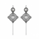 Urthn Oxidised Plated Oval Ear cuff(Pack of 6)