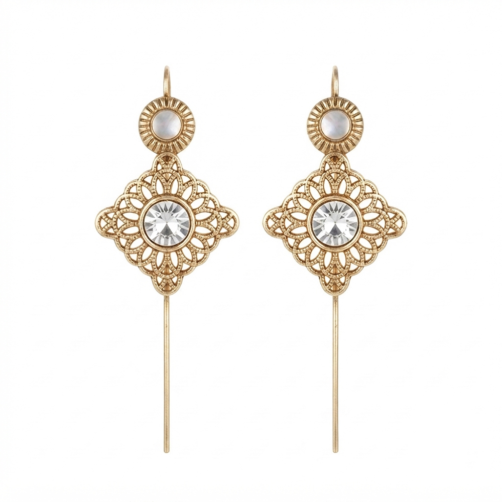 Urthn Gold Plated Oval Ear cuff(Pack of 6)
