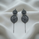 Urthn Oxidised Plated Round Ear cuff(Pack of 6)