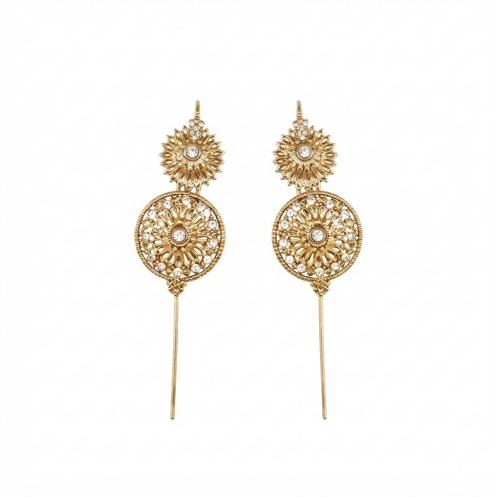 Urthn Gold Plated Round Ear cuff(Pack of 6)