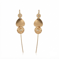 Urthn Gold Plated Heart Shape Ear cuff(Pack of 6)