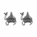 Urthn Oxidised Camel Stud Earrings Fro Women And Girls (Pack of 6 )