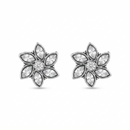 Urthn Silver Plated Austrian Stone Stud Earrings (Pack of 6 )