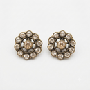 Urthn Antique Gold Plated Crystal Stud Earrings (Pack of 6 )