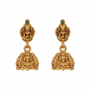 Urthn Antique Gold Plated Temple Jhumki Earrings(Pack of 6 )