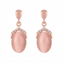 Urthn Rose Gold Plated Monalisa Stone Dangler Earrings(Pack of 6 )