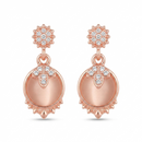 Urthn Rose Gold Plated Monalisa Stone Dangler Earrings(Pack of 6 )