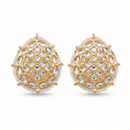 Urthn Gold Plated Kundan Stud Earrings(Pack of 6 )