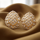 Urthn Gold Plated Kundan Stud Earrings