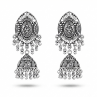 Urthn Lightweight Oxidised Jhumki Earrings for women(Pack of 3)