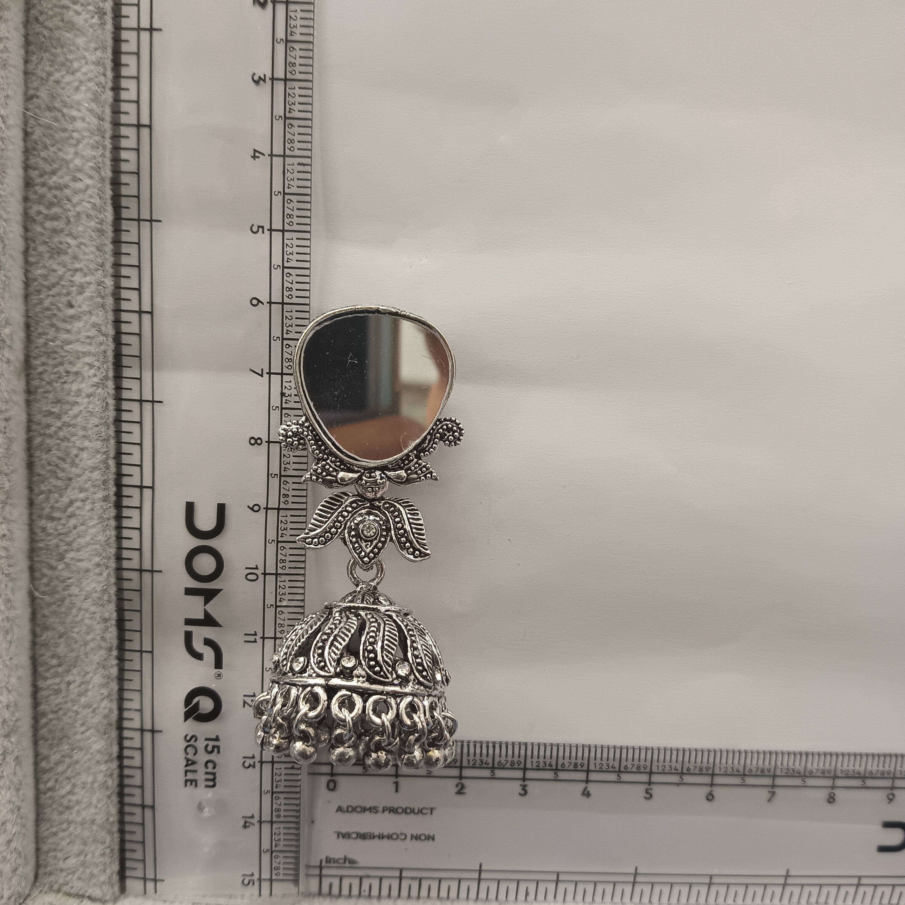 Urthn Fashion Oxidised Mirror Jhumki Earrings for Girls & Women(Pack of 3)