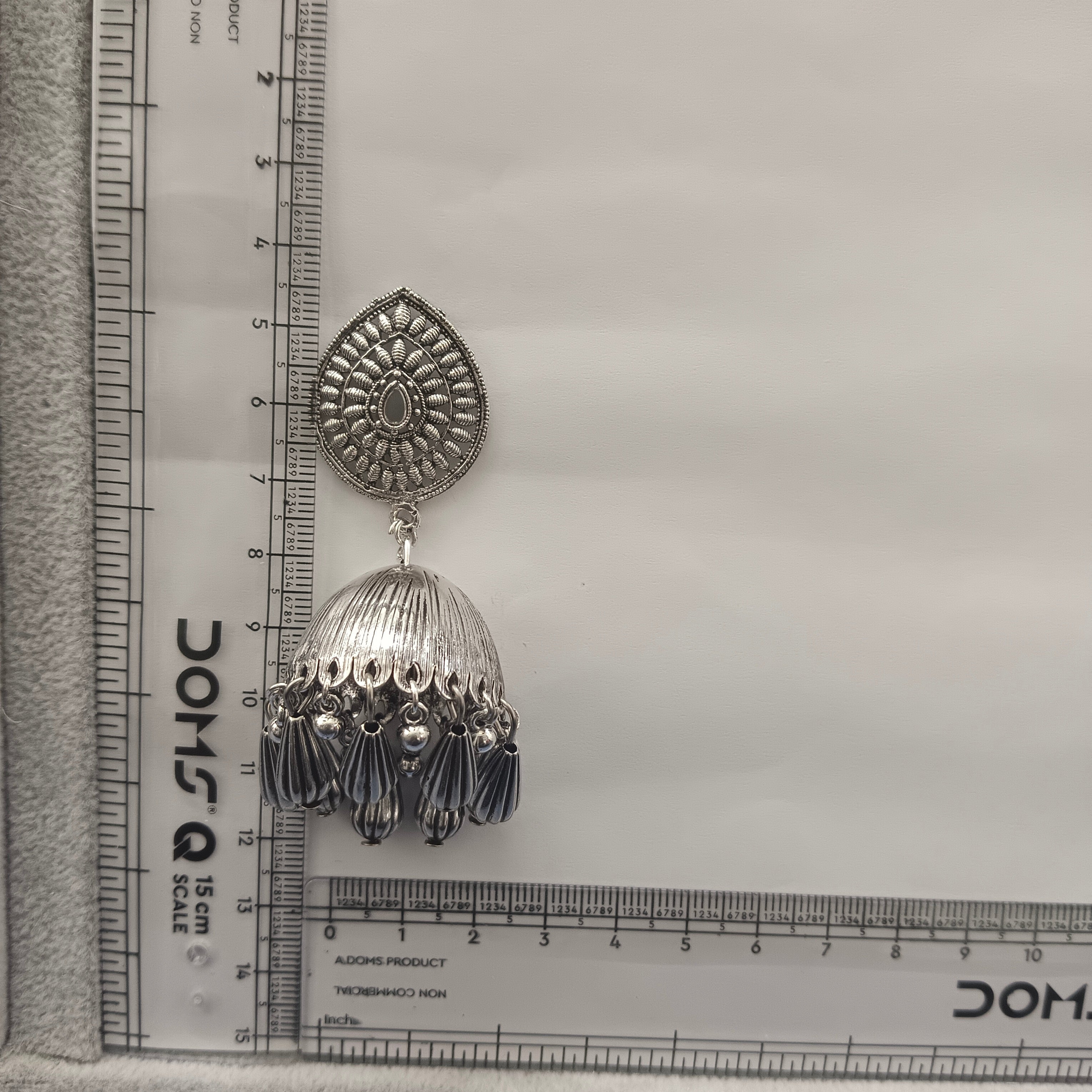 Urthn traditional oxidized silver jhumka earrings for Girls & Women(Pack of 3)