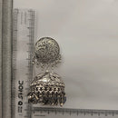 Urthn These oxidised silver jhumka earrings feature a floral stud for Women(Pack of 3)