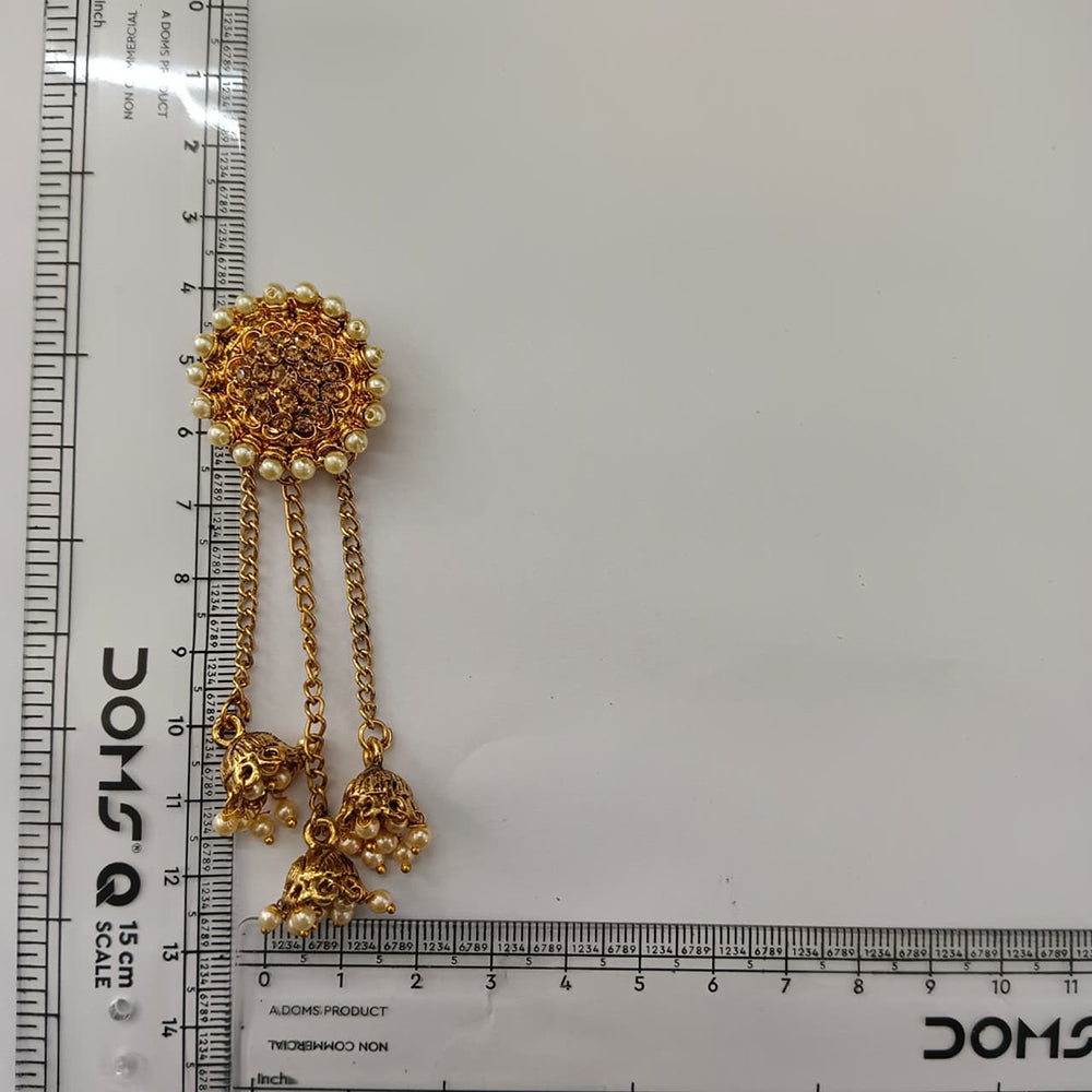 Urthn Fashion Gold Plated Austrian Stone Kashmiri  Jhumki Drop Earrings(Pack of 3)