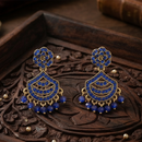 Urthn Designer Stone & Pearl Chandelier Earrings for Women