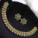 Sona Covering Gold Plated Pota Stone Necklace Set