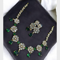 Sona Covering Ethnic Gold Plated Crystal Stone Necklace Set