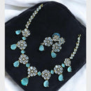 Sona Covering Ethnic Gold Plated Crystal Stone Necklace Set