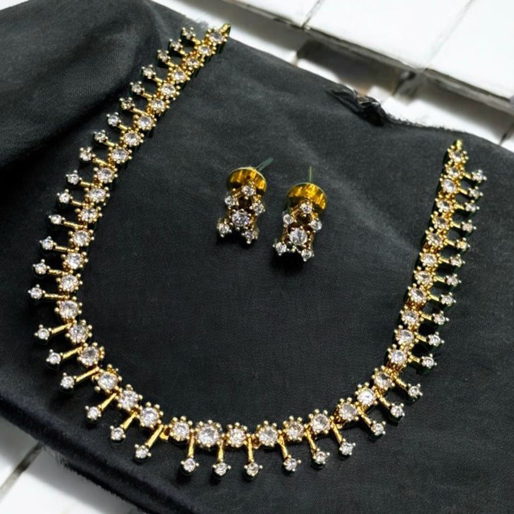Sona Covering Charming Gold Plated Austrian Stone Necklace Set