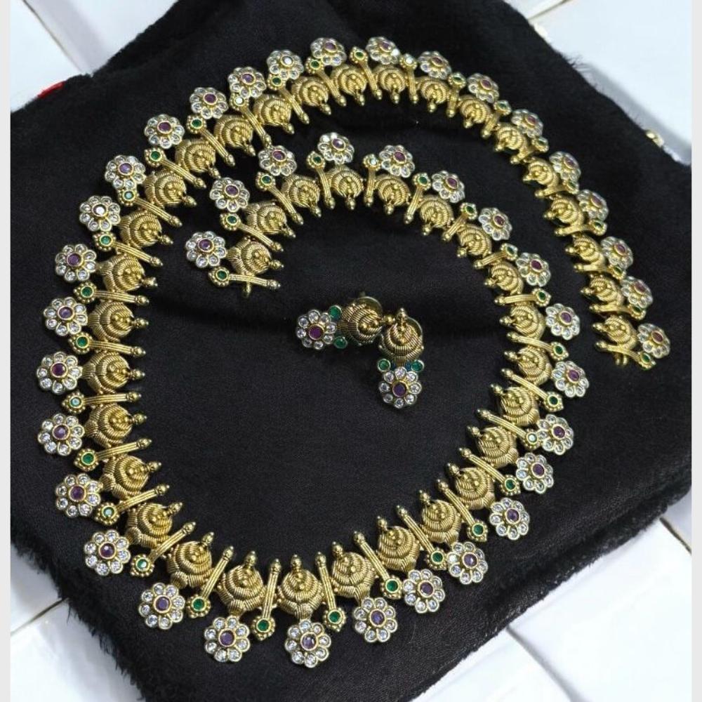 Sona Covering Charming Gold Plated Austrian Stone Necklace Set