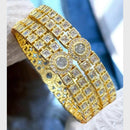 Sona Covering Ethnic Gold Plated Crystal Stone Bangles Set
