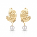 Urthn Beautiful Butterfly Shape Pearl Drop Earrings for Women Classic Ethnic & Party Wear(Pack Of 3)