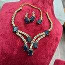 Sona Covering Glowing Gold Plated American Diamond Necklace Set