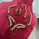 Sona Covering Glowing Gold Plated American Diamond Necklace Set