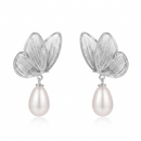 Urthn Beautiful Butterfly Shape Pearl Drop Earrings for Women Classic Ethnic & Party Wear(Pack Of 3)