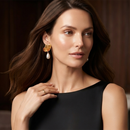 Urthn Beautiful Butterfly Shape Pearl Drop Earrings for Women Classic Ethnic & Party Wear