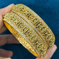 Sona Covering Gold Plated Austrian Stone Temple Bangles Set