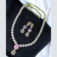 Sona Covering Shining Gold Plated American Diamond Necklace Set
