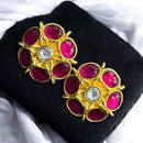 Sona Covering Designer Gold Plated Pota Stone Studs Earrings