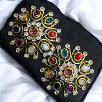 Sona Covering Designer Gold Plated Crystal Stone Studs Earrings