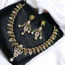 Sona Covering Royal Gold Plated Adorned with Austrian Stone Necklace Set