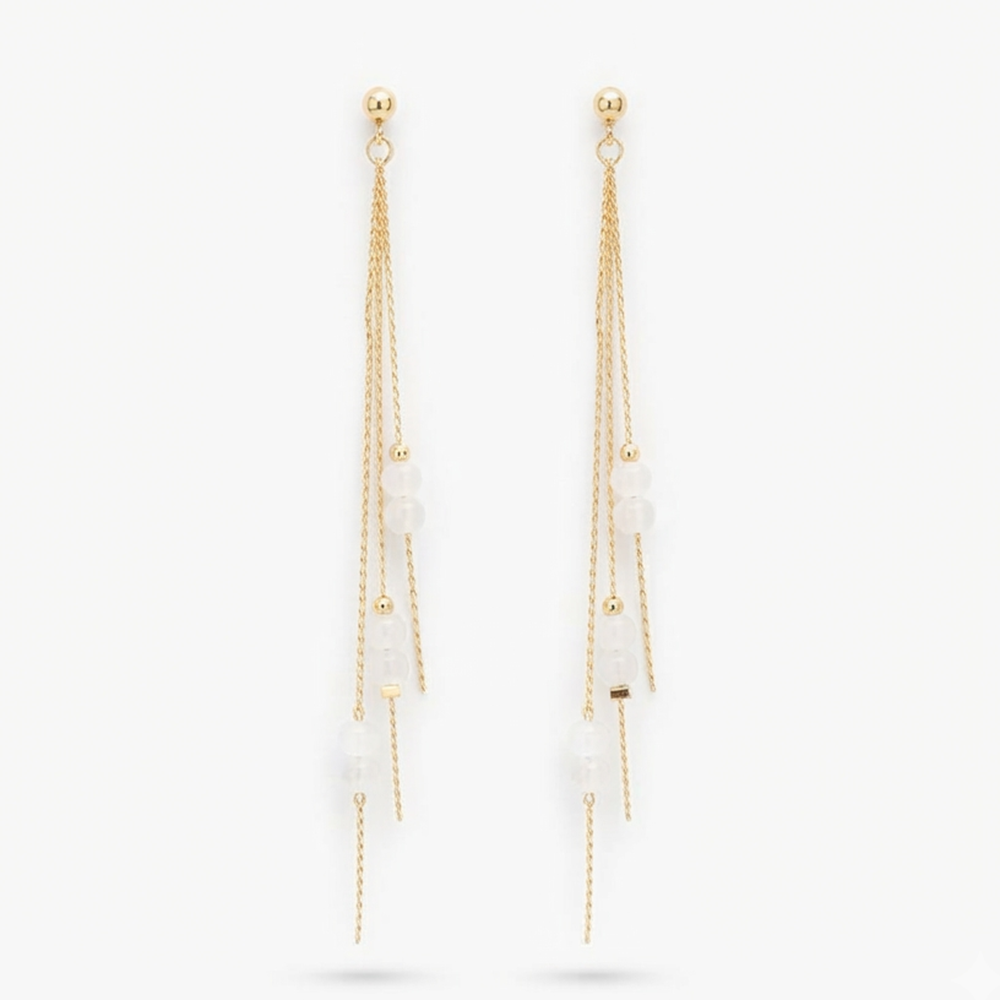 Urthn Trendy Long Tassel Earrings for Women Stylish Party & Festive Wear Jewellery(Pack Of 3)