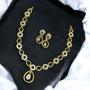 Sona Covering Charming Gold Plated Austrian Stone Necklace Set