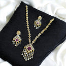 Sona Covering Gold Plated American Diamond Necklace Set