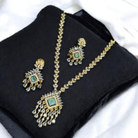 Sona Covering Gold Plated American Diamond Necklace Set