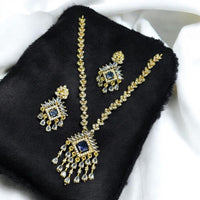 Sona Covering Gold Plated American Diamond Necklace Set
