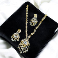 Sona Covering Gold Plated American Diamond Necklace Set