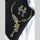 Sona Covering Gold Plated American Diamond Necklace Set