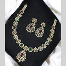 Sona Covering Gold Plated American Diamond Necklace Set