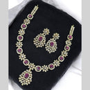 Sona Covering Gold Plated American Diamond Necklace Set