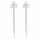 Urthn Trendy Long Tassel Earrings with Floral Motif  for Women Stylish Party & Festive Wear Jewellery(Pack Of 3)