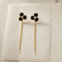 Urthn Trendy Long Tassel Earrings with Floral Motif  for Women Stylish Party & Festive Wear Jewellery(Pack Of 3)
