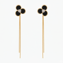 Urthn Trendy Long Tassel Earrings with Floral Motif  for Women Stylish Party & Festive Wear Jewellery(Pack Of 3)