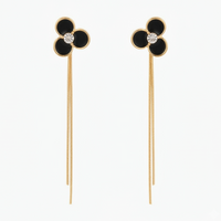 Urthn Trendy Long Tassel Earrings with Floral Motif  for Women Stylish Party & Festive Wear Jewellery(Pack Of 3)