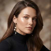 Urthn Trendy Long Tassel Earrings Drop for Women (Pack Of 3)