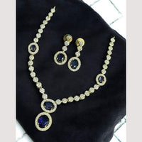Sona Covering Gold Plated American Diamond Necklace Set
